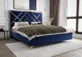 łóżko tapicerowane złota mozaika - granat