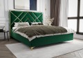 łóżko tapicerowane złota mozaika - zieleń