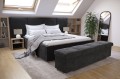 Łóżko tapicerowane do sypialni Helsinki - czarne