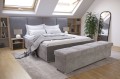 Łóżko tapicerowane do sypialni Helsinki - szare