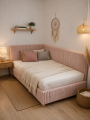 Łóżko Gładkie LEO - pudrowy róż.png