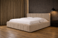 Łóżko tapicerowane gładkie sztruks - TILIA 03 beżowe.png