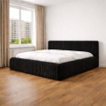 Łóżko tapicerowane gładkie sztruksowe - TILIA 100 czarne.png