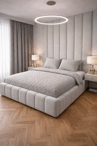 Panele tapicerowane do sypialni  Boucle grube puchate boczki 10 cm - jasno szary.png