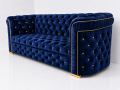 Sofa 3 osobowa Królowa Karmen siedzisko pikowane chesterfield - granatowa dodatki złote.png