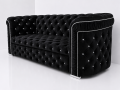 Sofa 3 osobowa Królowa Karmen siedzisko pikowane chesterfield - czarna dodatki srebrne.png