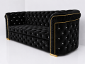 Sofa 3 osobowa Królowa Karmen siedzisko pikowane chesterfield - czarna dodatki złote.png