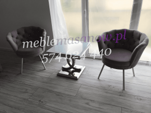 Fotel Muszelka Tulipan z kryształkami Glamour