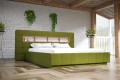 Londyn łóżko tapicerowane z półką w zagłowiu, kiwi