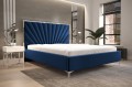 łóżko do sypialni Royal, głęboki błękit