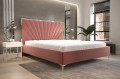 łóżko do sypialni Royal, pudrowy róż