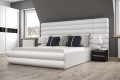Łóżko sypialniane Li Love Island, skóra biała
