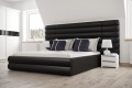 Łóżko sypialniane Li Love Island, skóra czarna